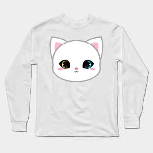 Cute Two Colored Eyes Cat Long Sleeve T-Shirt